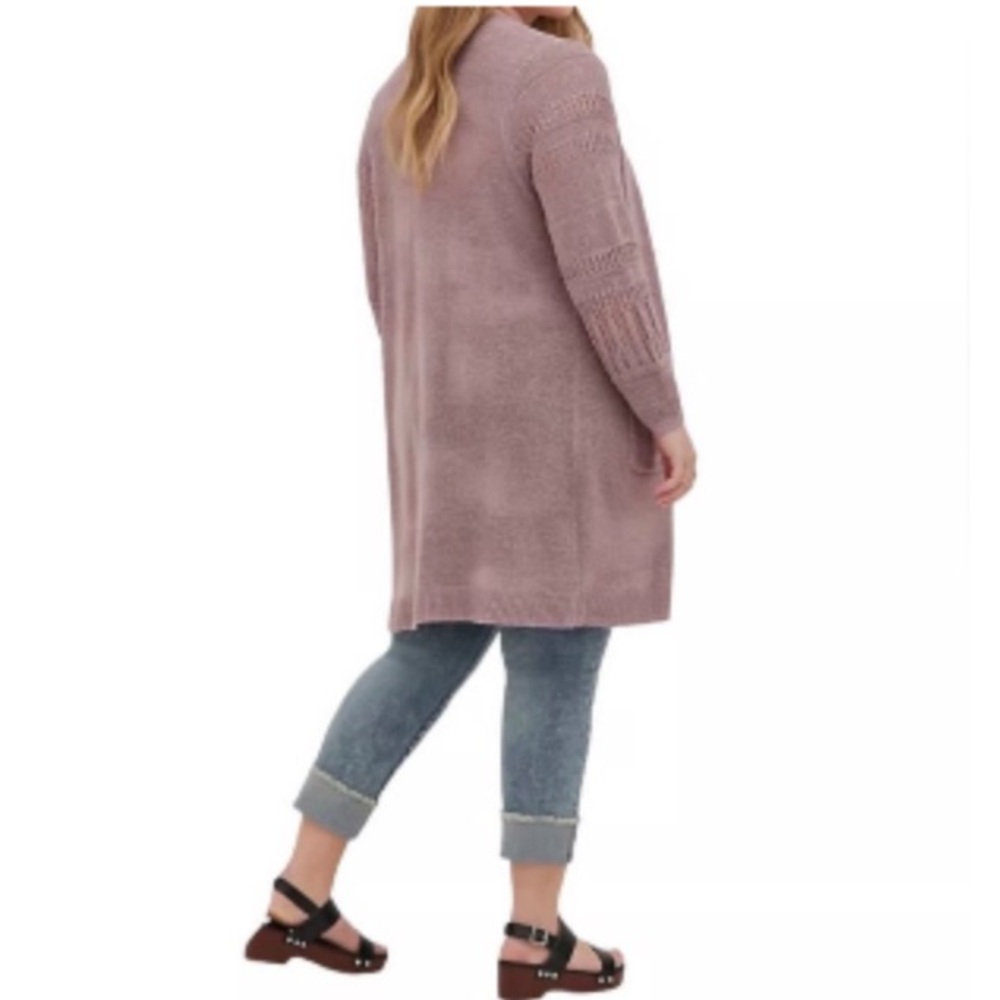 Torrid size 00x 10 M/L Lightweight Duster Cardigan Sweater - Picture 3 of 7